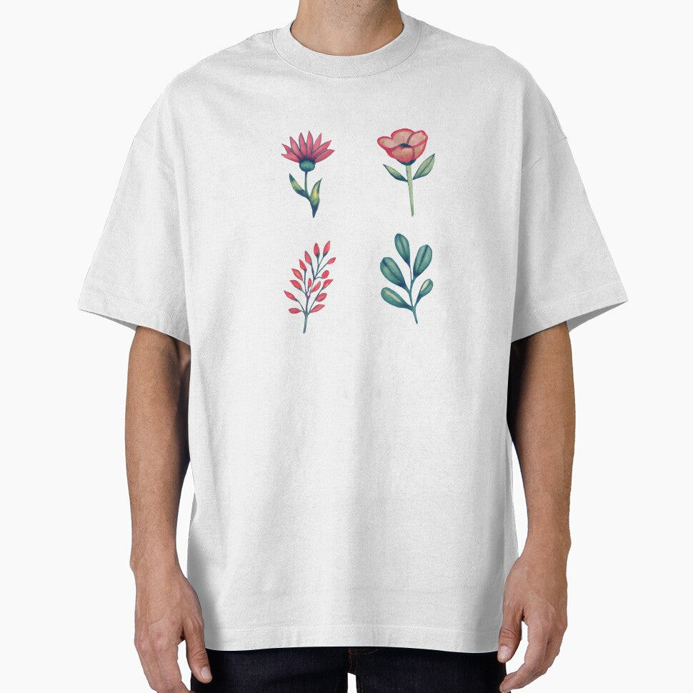 Flowers and leaves botanical plants sticker pack by wonderxwander T-Shirts, Hoodie, Sweatshirt | BlankRebels.com (Image 1)