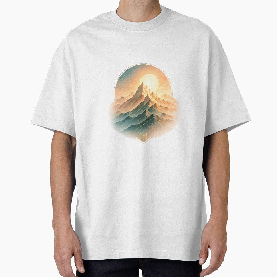 Luxury Mountain Emblem – Minimal Geometric Nature Design for Hoodies & Tees by Mandardesigns09 Sweatshirt (Image 1)