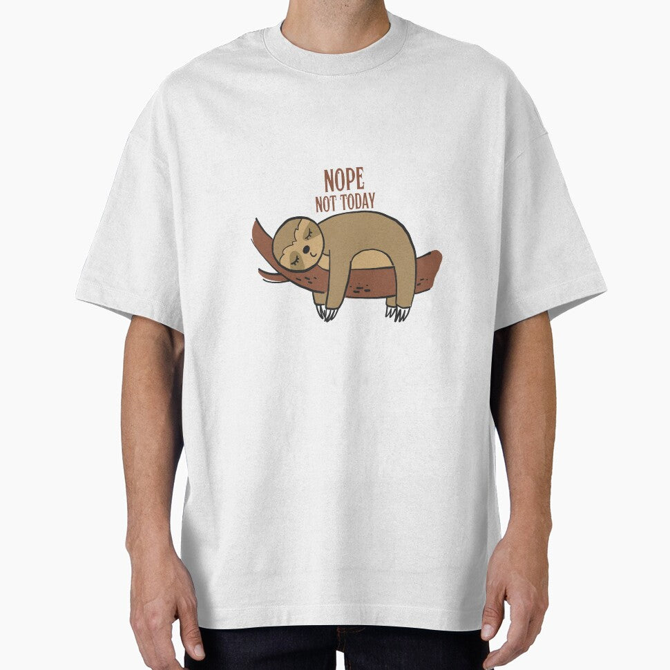 ? Lazy Sloth "Nope, Not Today" ? | Funny Relaxation Tee by SeamVision Hoodie, Sweatshirt | BlankRebels.com (Image 1)