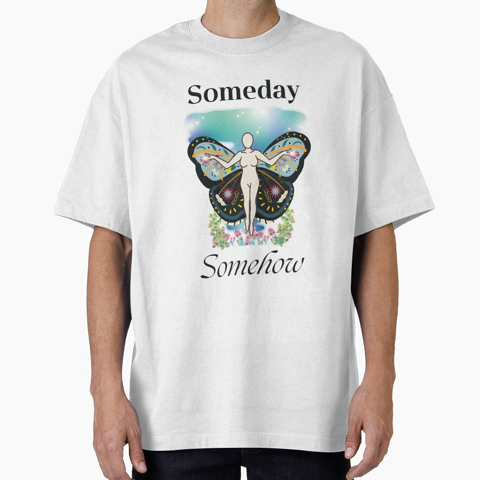 Someday, somehow- bluebell Y2K blue butterfly aesthetic by studioarchive T-Shirts, Hoodie, Sweatshirt (Image 1)