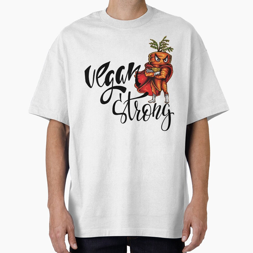 Vegan Strong Angry Carrot Foodietoon by ProjectX23 T-Shirts, Hoodie, Sweatshirt | BlankRebels.com (Image 1)