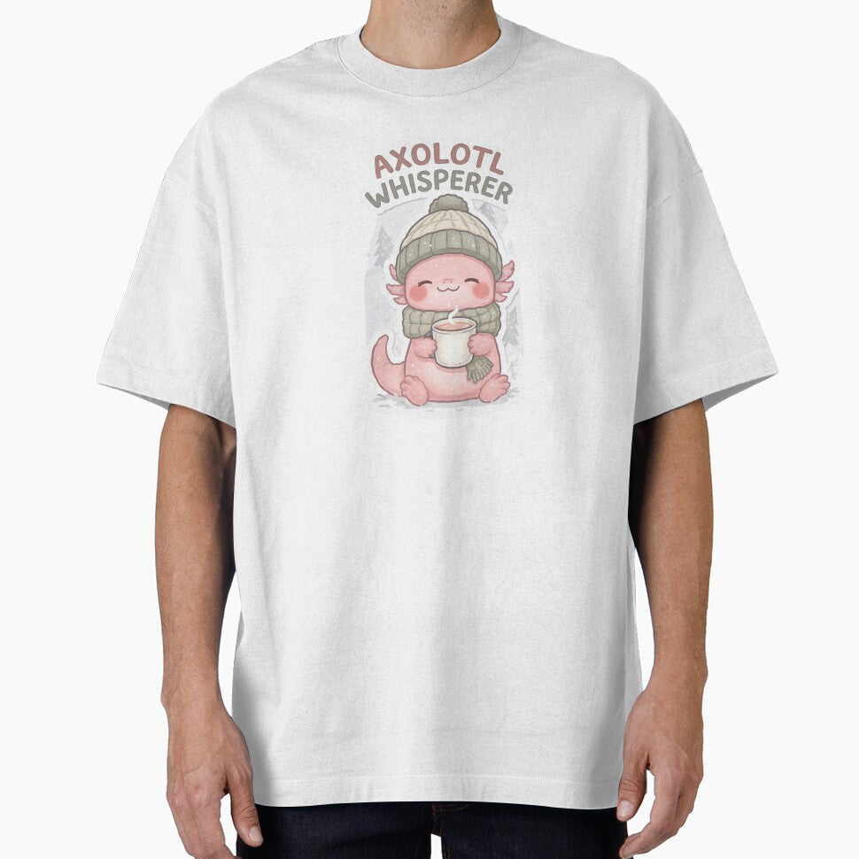 Cute Christmas Axolotl Whisperer – Cozy Kawaii Axolotl Holiday Illustration – Festive Animal Lover Gift by... (Image 1)