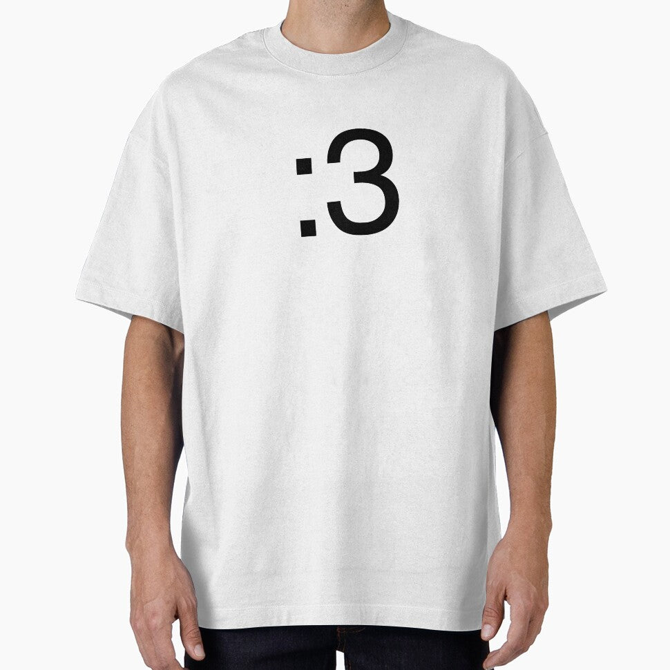 Cute Horizontal Black :3 by Daikon T-Shirts, Hoodie, Sweatshirt | BlankRebels.com (Image 1)
