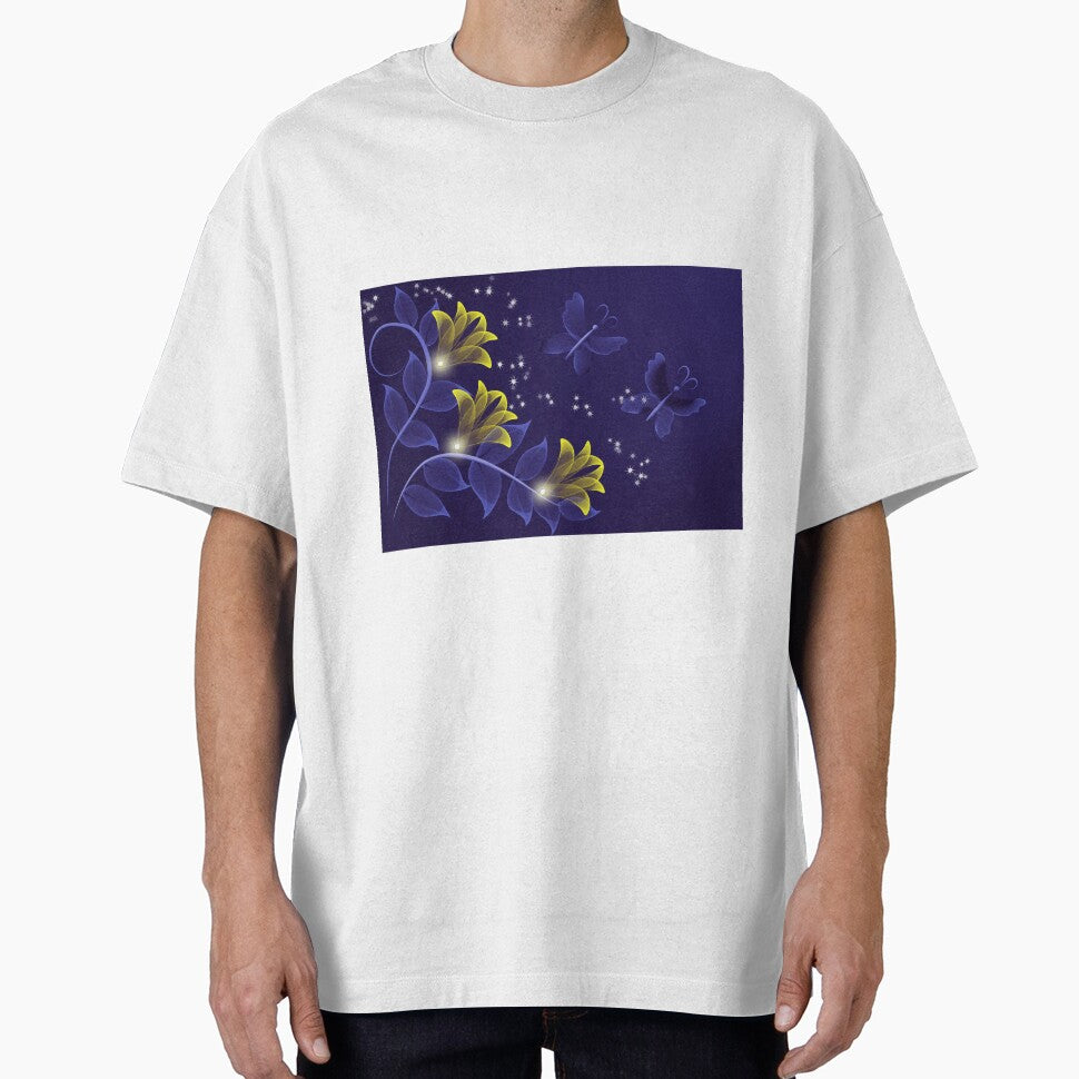 Blue and Gold Floral Merchandise by cindyfordyce T-Shirts, Hoodie, Sweatshirt | BlankRebels.com (Image 1)