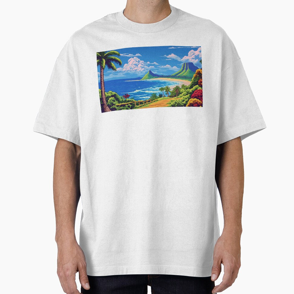 Island Pixel Art Beautiful Landscape vol.3 by ilomuilo T-Shirts, Hoodie, Sweatshirt | BlankRebels.com (Image 1)