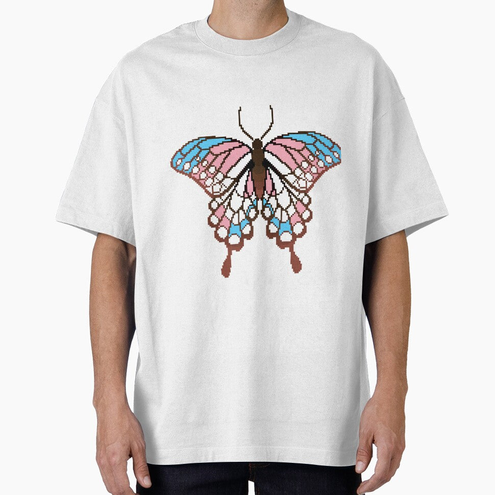 Trans Pride Butterfly by MetallicWings15 T-Shirts, Hoodie, Sweatshirt | BlankRebels.com (Image 1)