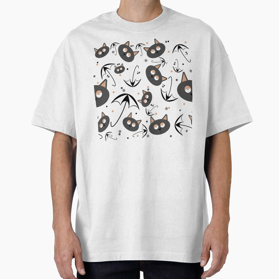 Annoyed Cat And Goth Umbrella Pattern by The Pretty Hippo Company T-Shirts, Hoodie, Sweatshirt | BlankRebels.com (Image 1)