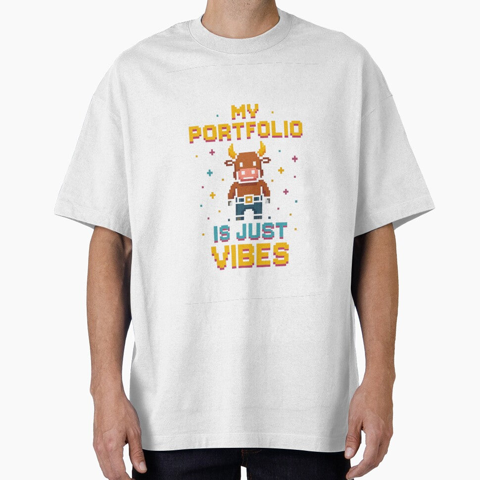 My Portfolio Is Just Vibes - Pixel Art Crypto Humor Design by Crypto_Store T-Shirts, Hoodie, Sweatshirt (Image 1)