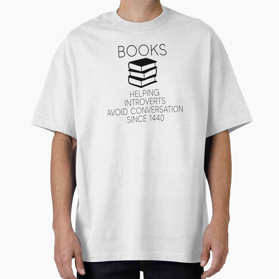 Books- Helping Introverts Avoid Conversation Since 1440 by Majestic Victory T-Shirts, Hoodie, Sweatshirt (Image 1)