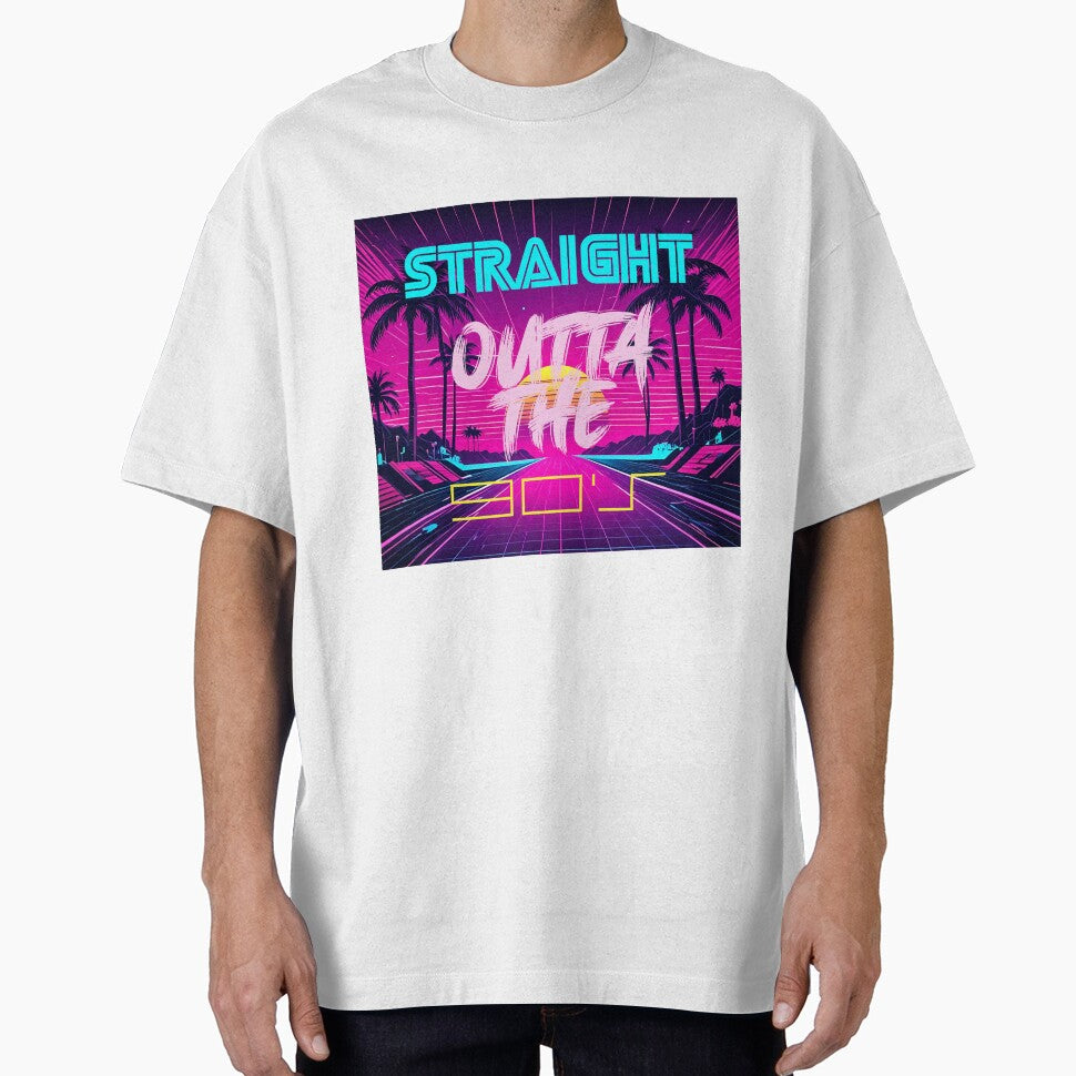 Straight Outta the 90s | Neon Retro Vibes by bdberto12 T-Shirts, Hoodie, Sweatshirt | BlankRebels.com (Image 1)
