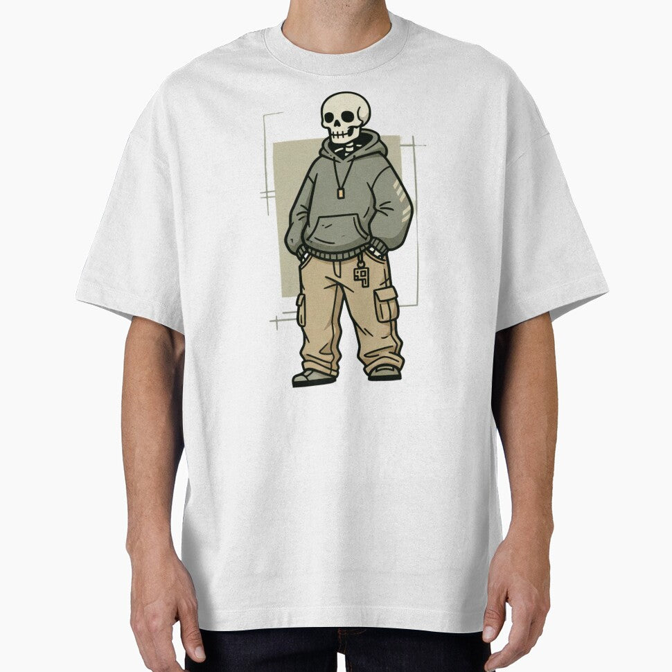 RAPPER | Minimalist Skeleton Streetwear Art by DEADLINE. T-Shirts, Hoodie, Sweatshirt | BlankRebels.com (Image 1)
