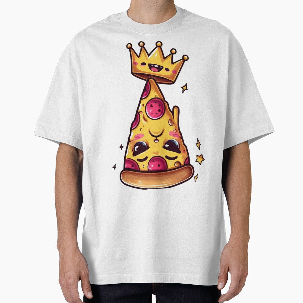 Crowned Pizza Slice The King of Flavor by ladenims T-Shirts, Hoodie, Sweatshirt | BlankRebels.com (Image 1)