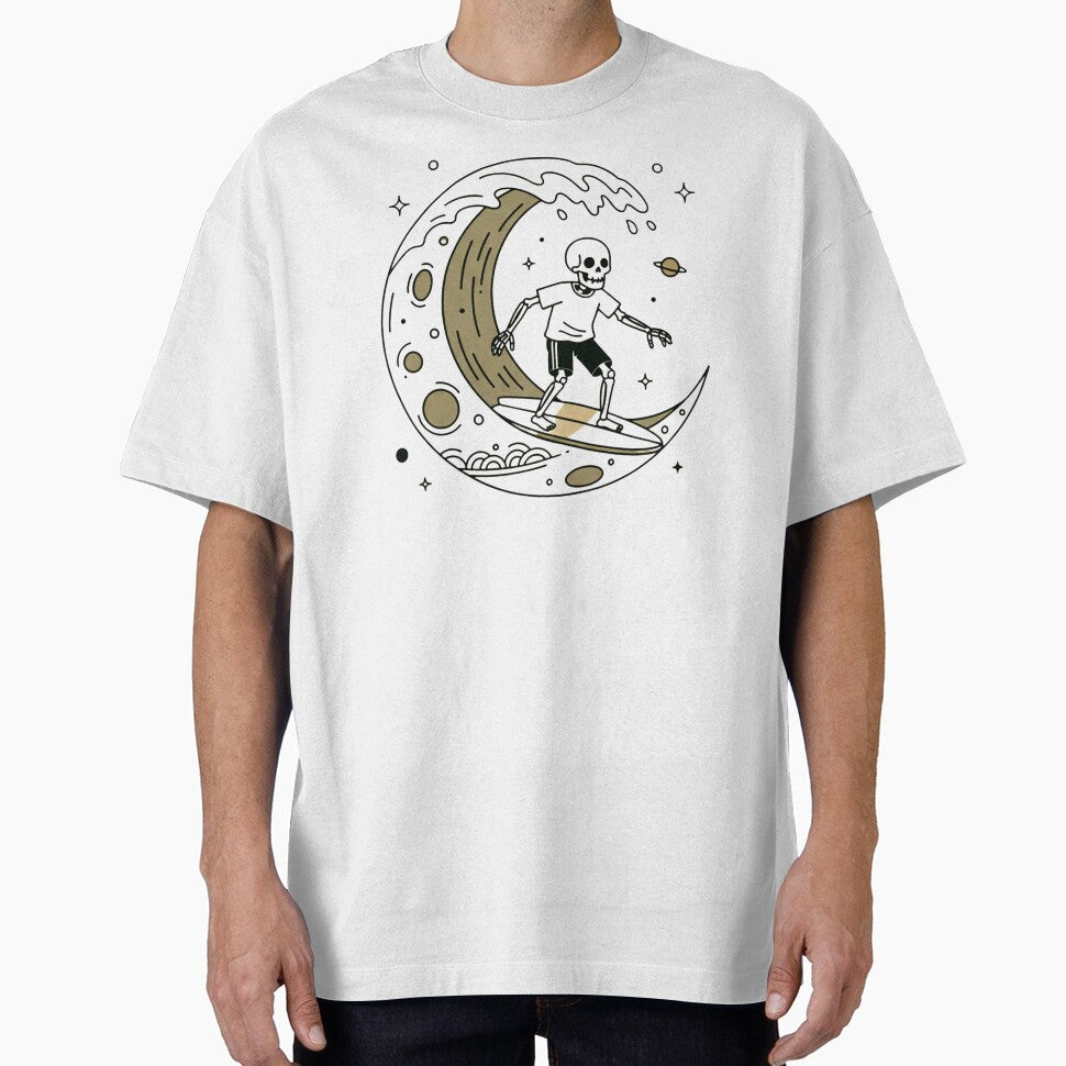 SURFER | Minimalist Skeleton Streetwear Art by DEADLINE. T-Shirts, Hoodie, Sweatshirt | BlankRebels.com (Image 1)