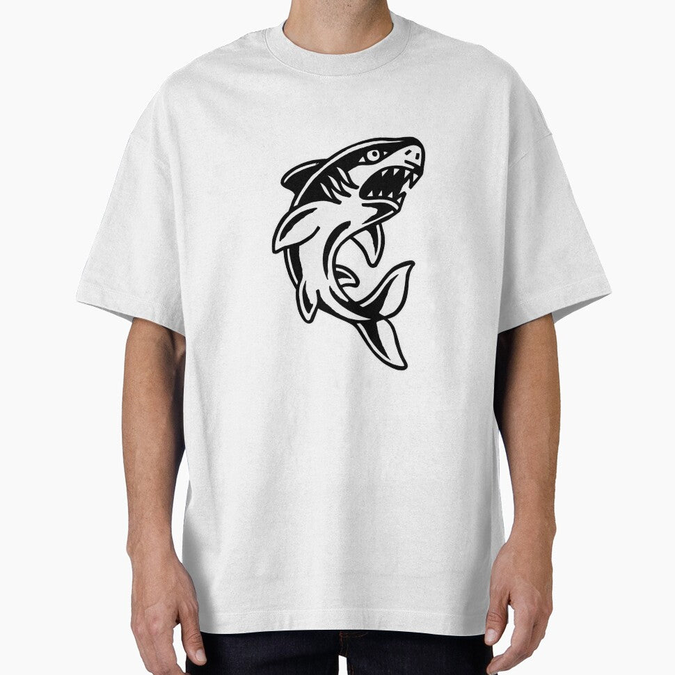 Traditional tattoo style shark by illustratedbylauryn T-Shirts, Hoodie, Sweatshirt | BlankRebels.com (Image 1)