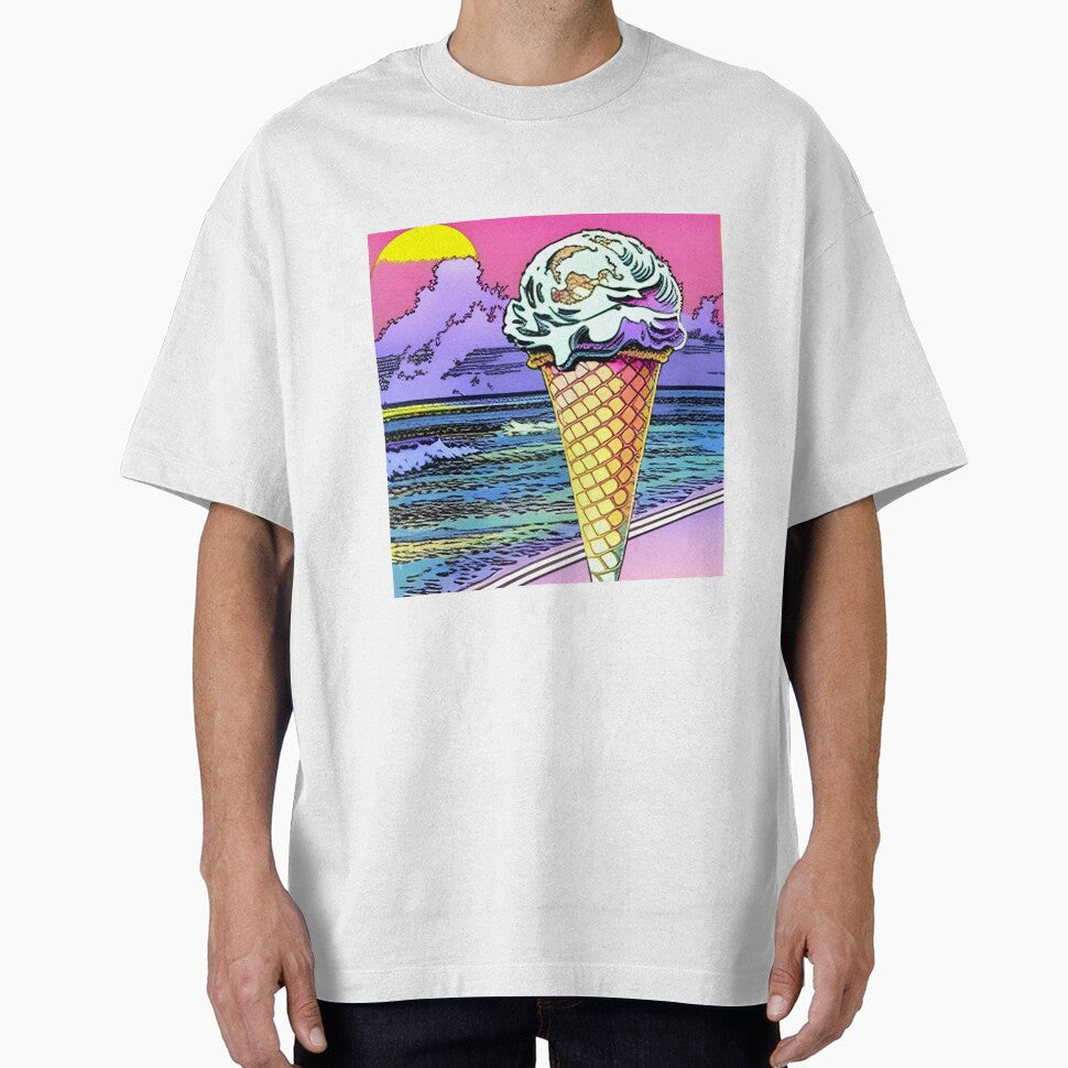 Ice cream cone in retro style art by imagenia T-Shirts, Hoodie, Sweatshirt | BlankRebels.com (Image 1)