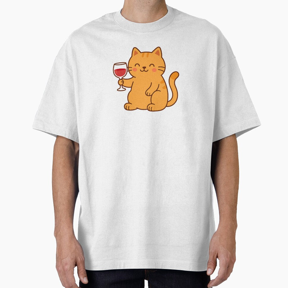 Cat with Wine Glass by stickers by isabel T-Shirts, Hoodie, Sweatshirt | BlankRebels.com (Image 1)