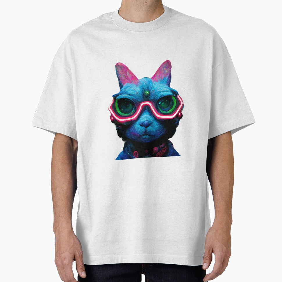 funky neon cat aesthetic by cocomelon168 T-Shirts, Hoodie, Sweatshirt | BlankRebels.com (Image 1)