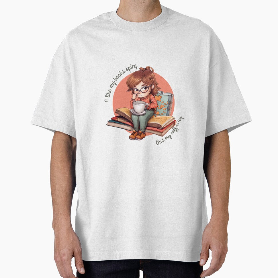 I like my books spicy and my coffee icy sticker by DigitalNikStore T-Shirts, Hoodie, Sweatshirt | BlankRebels.com (Image 1)