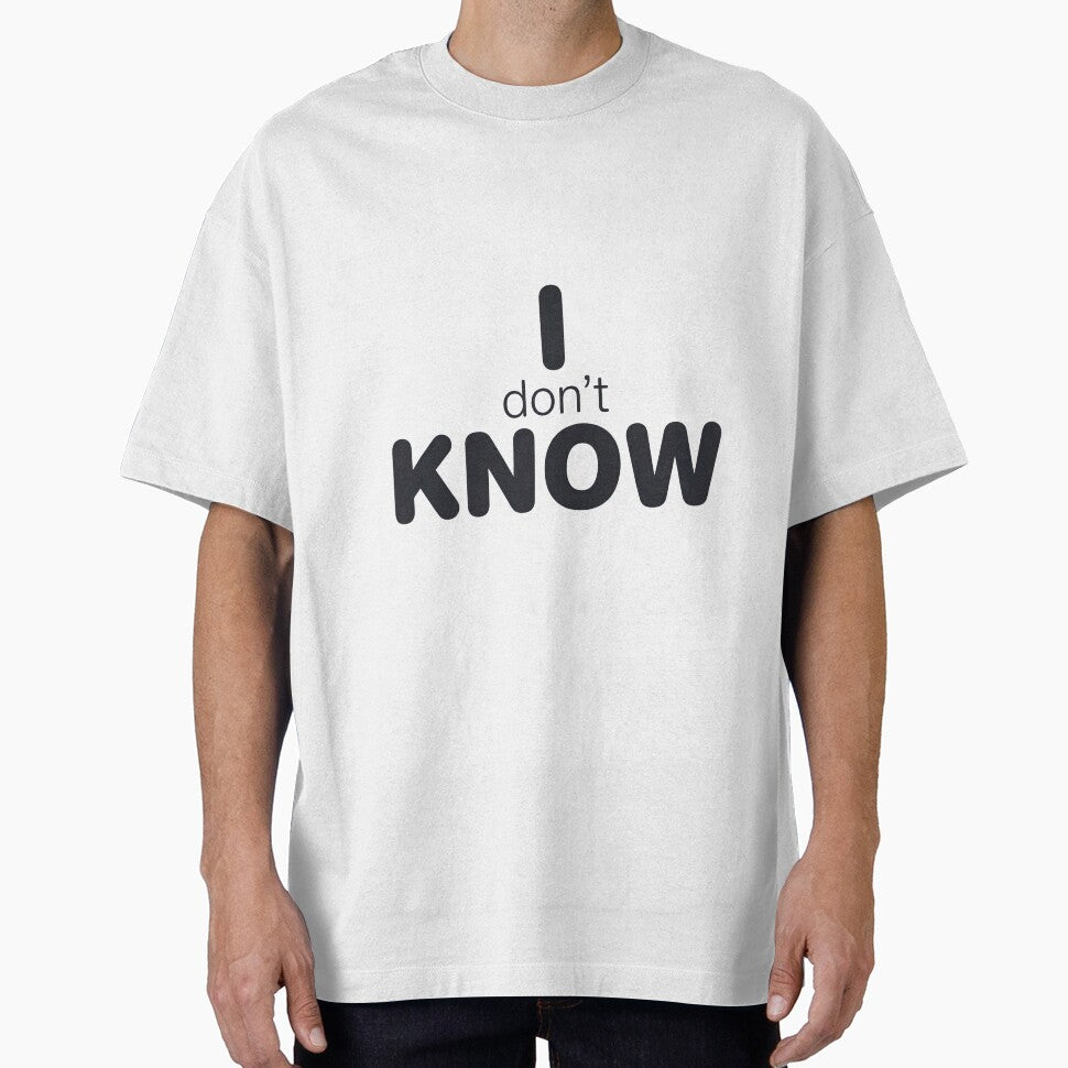 I Know / I Don’t Know (At First Glance) – Typographic Illusion Quote 002 by What the fun T-Shirts, Hoodie,... (Image 1)