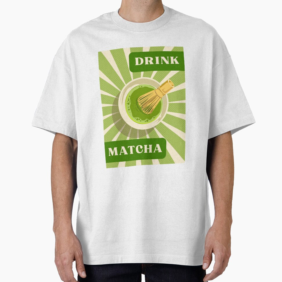 Drink Matcha Vintage Poster by InkDrinkerPrints T-Shirts, Hoodie, Sweatshirt | BlankRebels.com (Image 1)