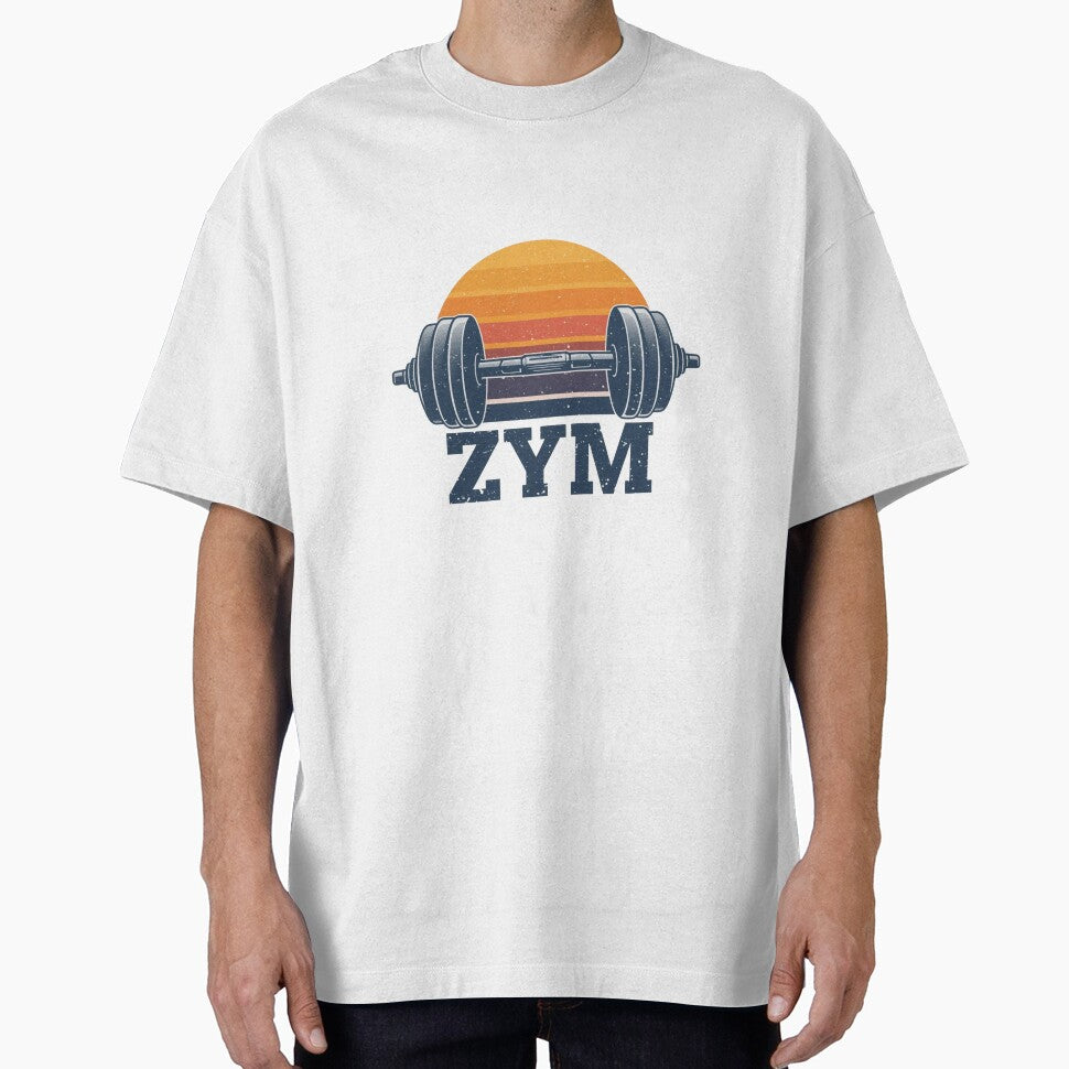 Retro ZYM Barbell Gym Tee by Kavya Art Hoodie, Sweatshirt | BlankRebels.com (Image 1)
