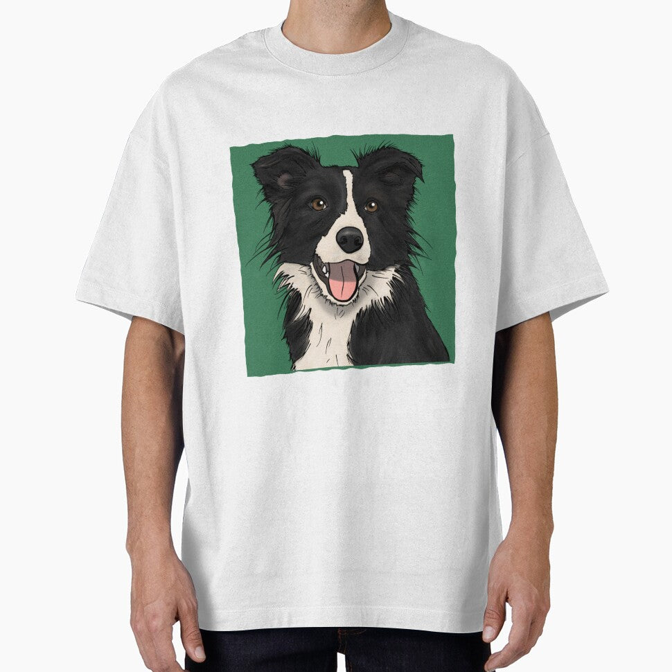 Border Collie in Green (Large Print) by Myloveforpets