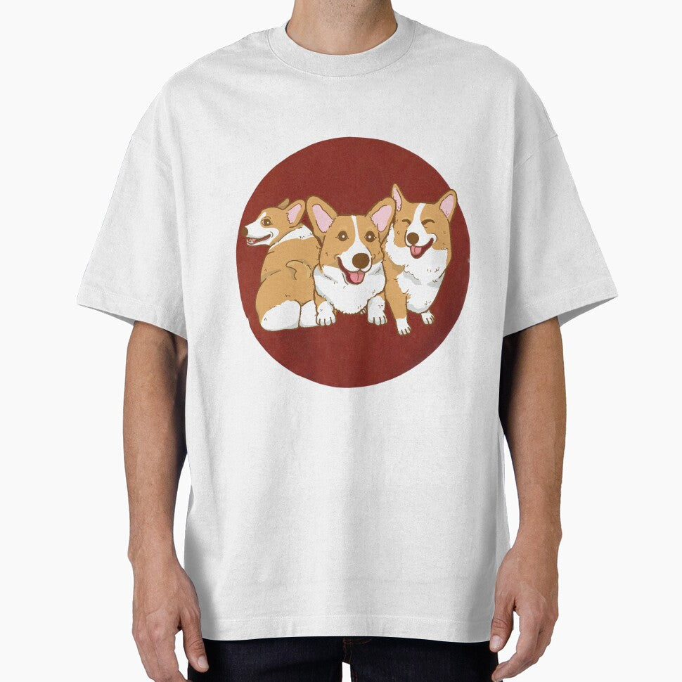 Three Cute Corgis (Large Print) by Myloveforpets T-Shirts, Hoodie, Sweatshirt | BlankRebels.com (Image 1)