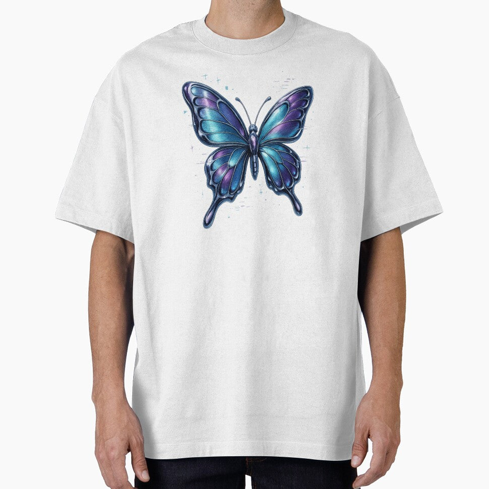 Y2K Chrome Butterfly – Digital Wings by Napini T-Shirts, Hoodie, Sweatshirt | BlankRebels.com (Image 1)