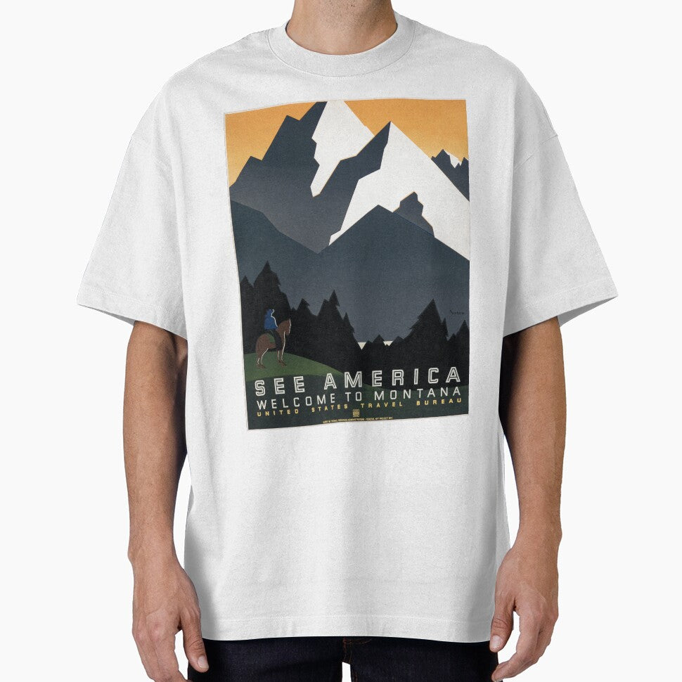Welcome to Montana - vintage by VintageQrator T-Shirts, Hoodie, Sweatshirt | BlankRebels.com (Image 1)