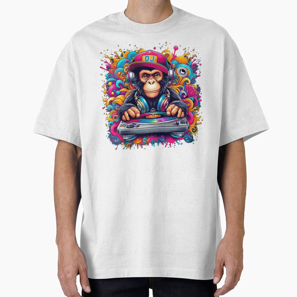 Banksy DJ Monkey Musician with Headphones by SaoodRehman T-Shirts, Hoodie, Sweatshirt | BlankRebels.com (Image 1)