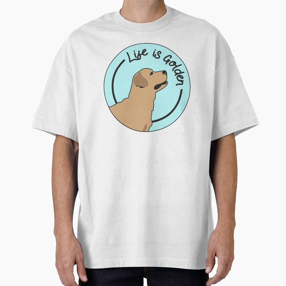 Golden Retriever | Life is Golden by Free-Range Chicken T-Shirts, Hoodie, Sweatshirt | BlankRebels.com (Image 1)