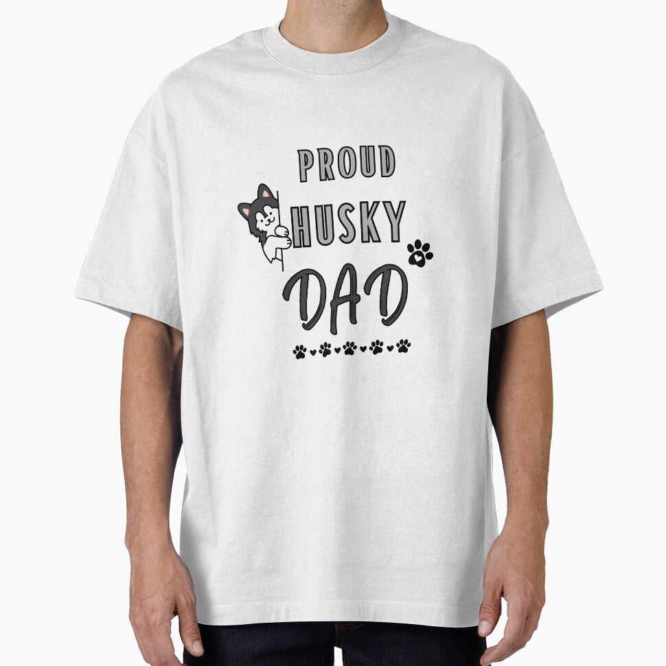 Proud Husky Dad Dog Lover Design by BrightVibe Collective