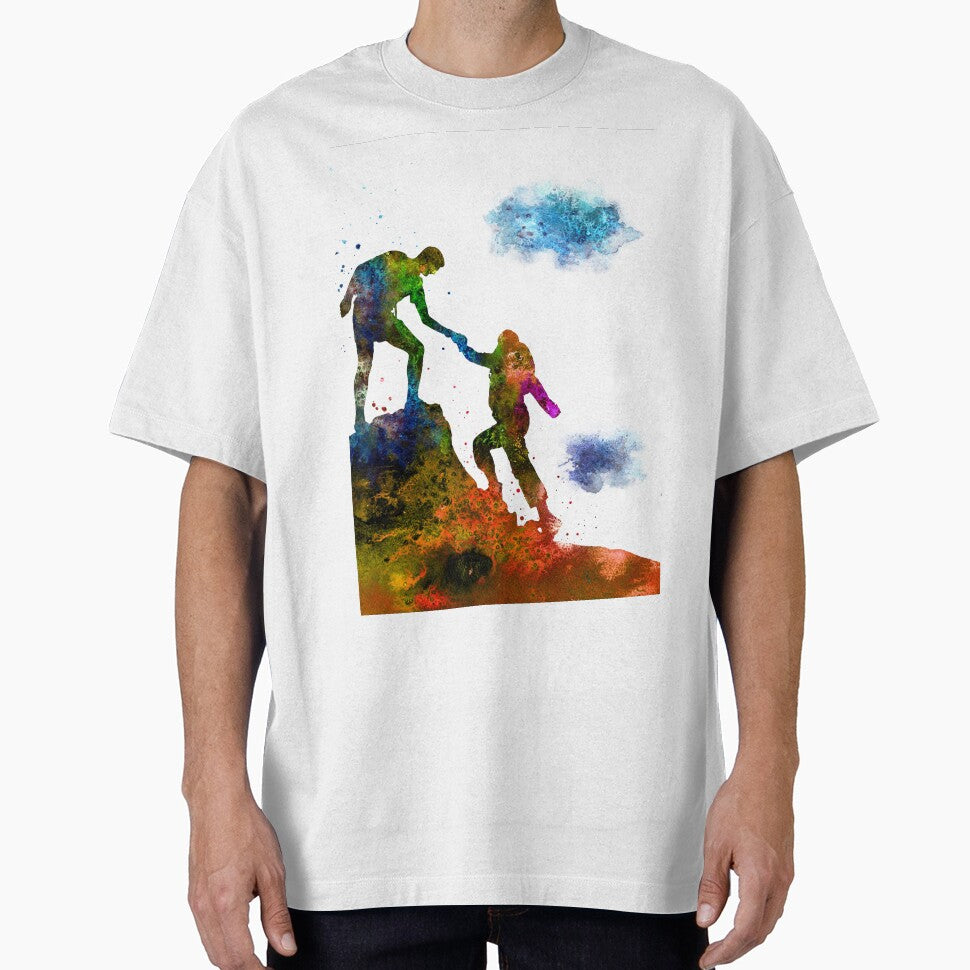 Mountain climbers couple, mountain climbers, watercolor mountain climbers by Rosaliartbook T-Shirts, Hoodie,... (Image 1)