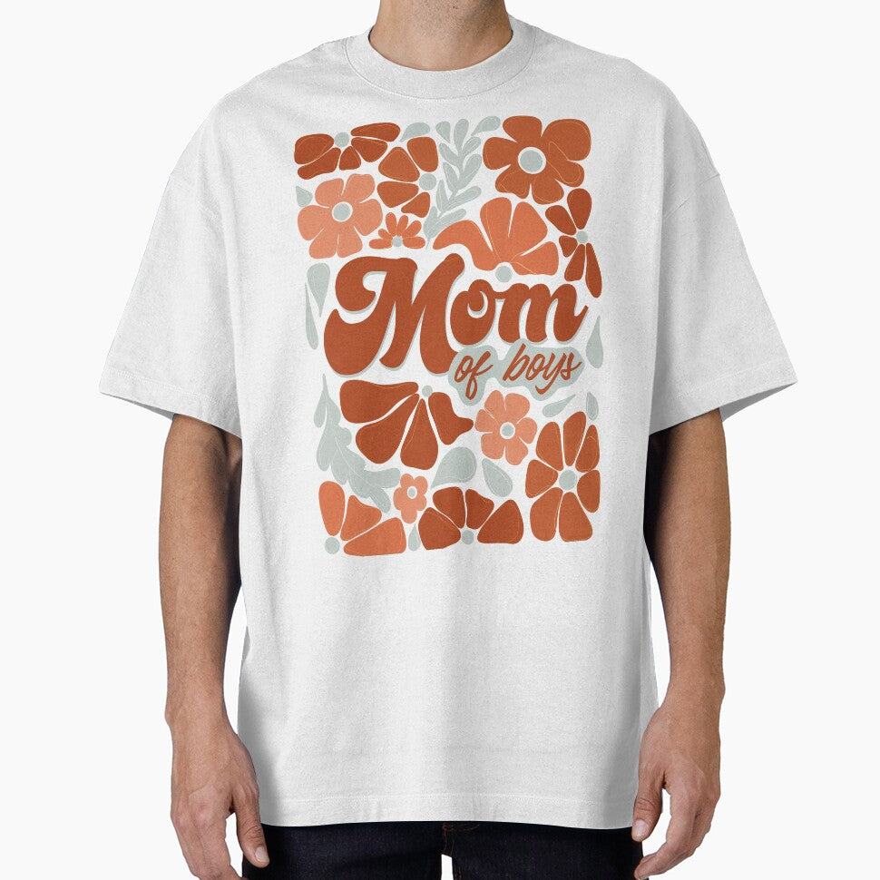 Mom of boys flower illustration by Matoforma T-Shirts, Hoodie, Sweatshirt | BlankRebels.com (Image 1)
