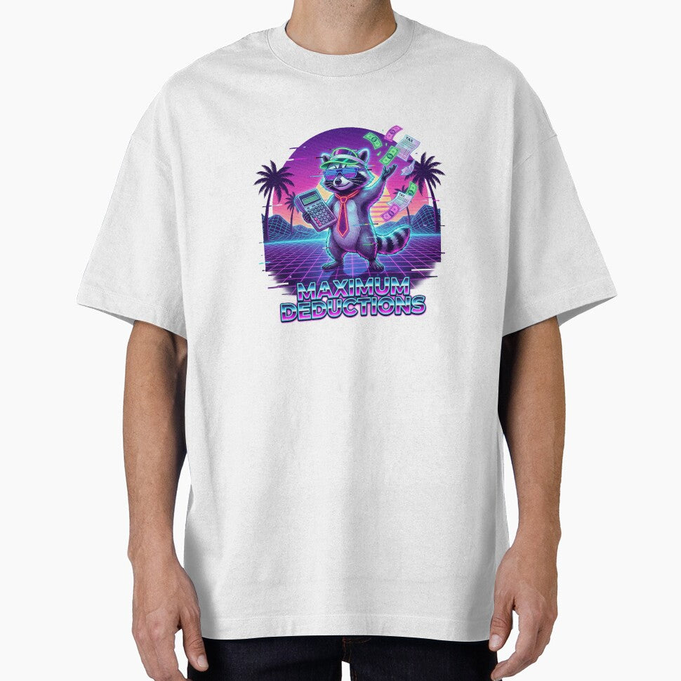 Maximum Deductions Vaporwave Raccoon by RaccoonCPA T-Shirts, Hoodie, Sweatshirt | BlankRebels.com (Image 1)