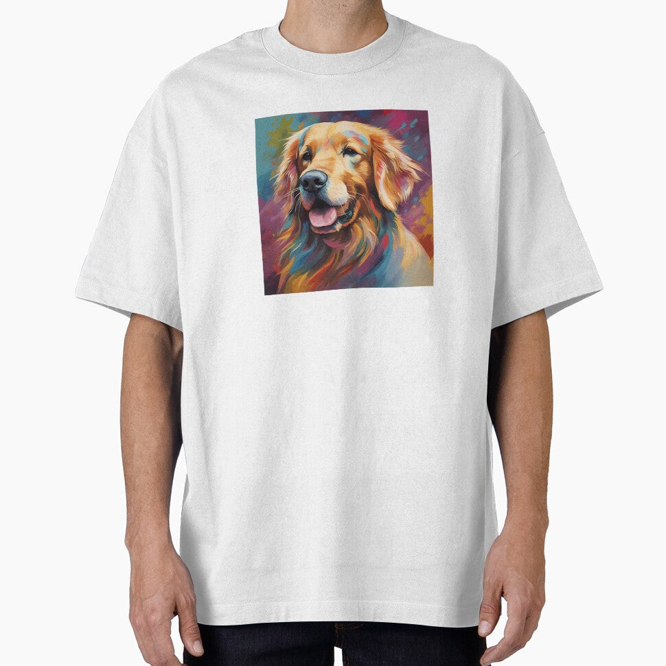 Golden Retriever Dog Color Painting by PetArt  ⭐⭐⭐⭐⭐ T-Shirts, Hoodie, Sweatshirt | BlankRebels.com (Image 1)