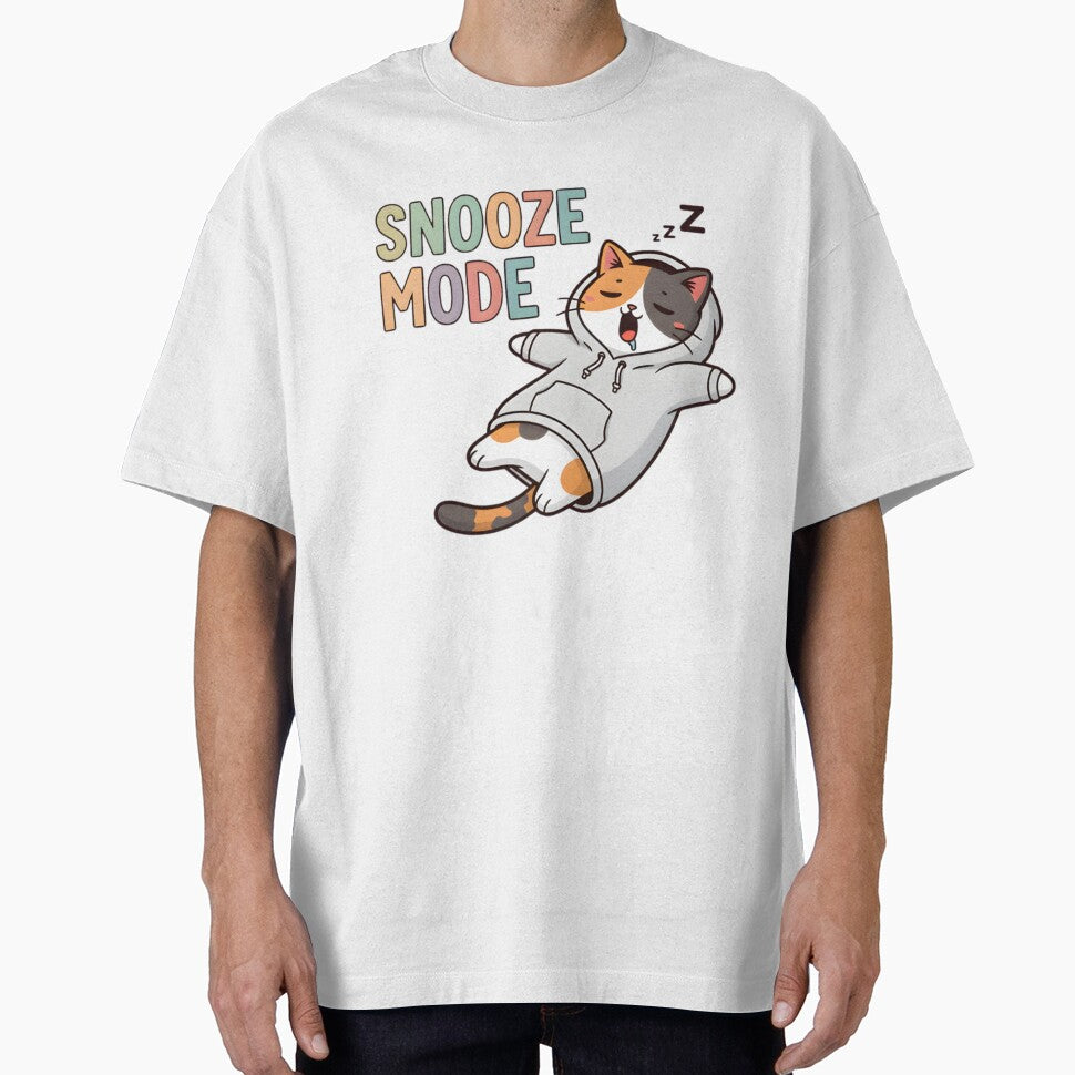 Snooze Mode – Cute Sleepy Cat in Cozy Hoodie by aaljone007