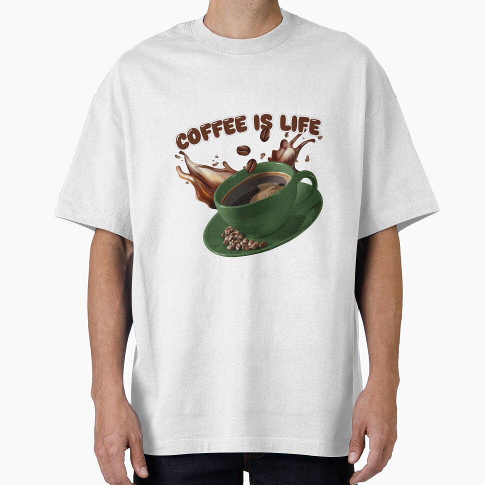 Coffee is Life - Splash Art Design by LittleLoopArt T-Shirts, Hoodie, Sweatshirt | BlankRebels.com (Image 1)