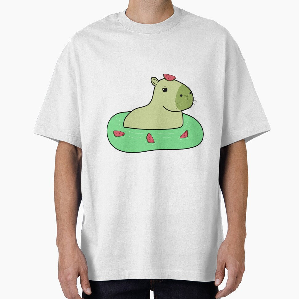 Kawaii Watermelon Capybara T-Shirts, Hoodie, Sweatshirt