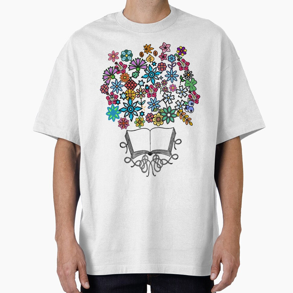 Open Book with Wild Flower Book Aesthetic by Easonseay T-Shirts, Hoodie, Sweatshirt | BlankRebels.com (Image 1)