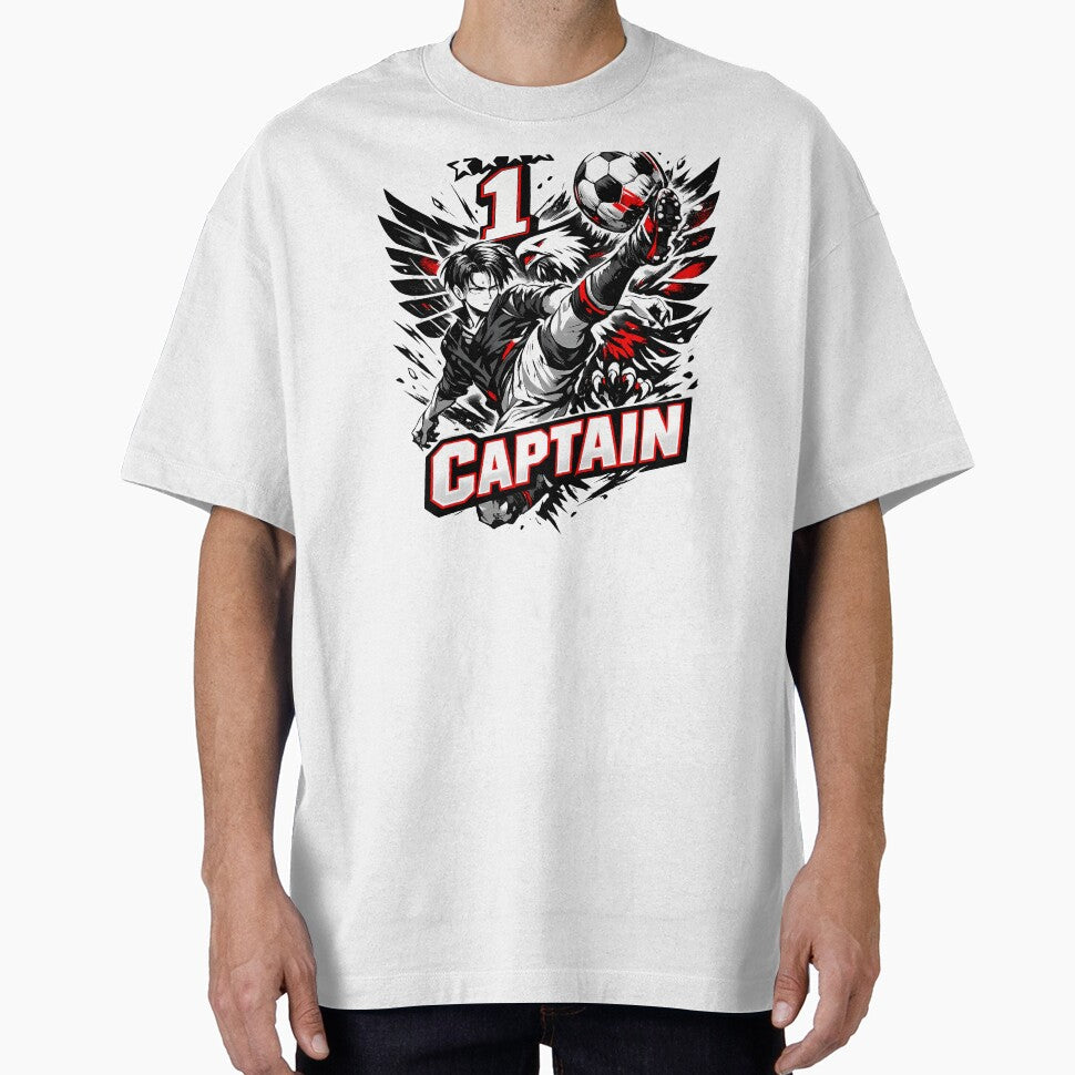 Elite Eagle Captain Soccer - Dark Ink Anime Striker Art by MugenAnime