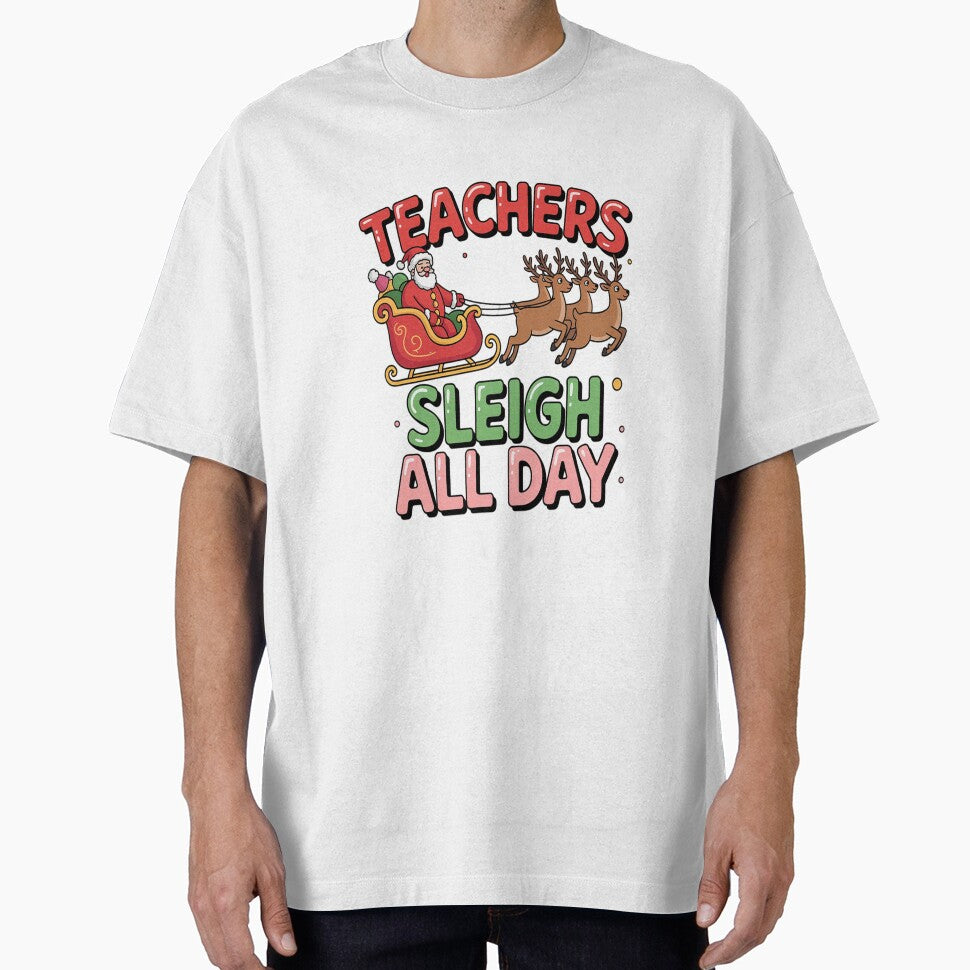 Teacher Christmas sleigh all day by VladoZork T-Shirts, Hoodie, Sweatshirt | BlankRebels.com (Image 1)