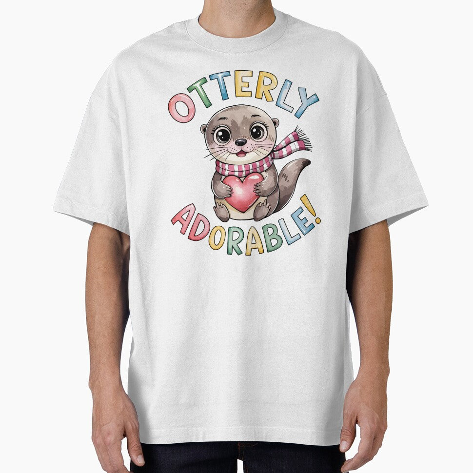 Otterly Adorable Watercolor Otter Holding Heart by WildlifeInc T-Shirts, Hoodie, Sweatshirt | BlankRebels.com (Image 1)