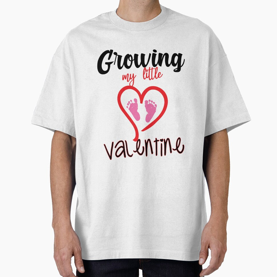 funny Growing my little valentine  For Pregnant Women  valentine gift by med-sp-shop5 T-Shirts, Hoodie, Sweatshirt (Image 1)