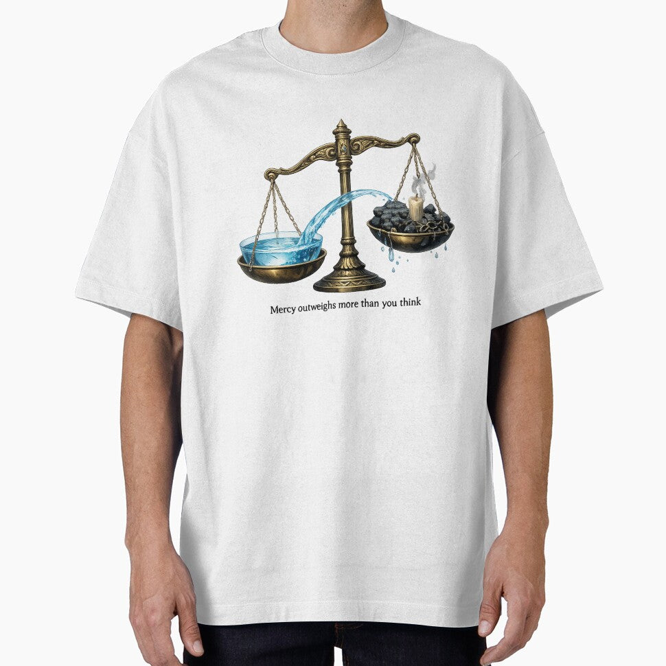Mercy Tilts the Scale – Water of Compassion Symbolic Balance Art by RAHMALIGHT T-Shirts, Hoodie, Sweatshirt (Image 1)