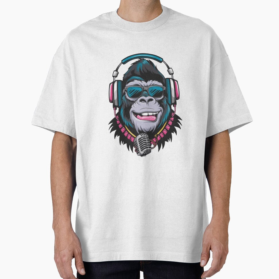 Gorilla enjoy listening to music Funny gift by Loviness T-Shirts, Hoodie, Sweatshirt | BlankRebels.com (Image 1)