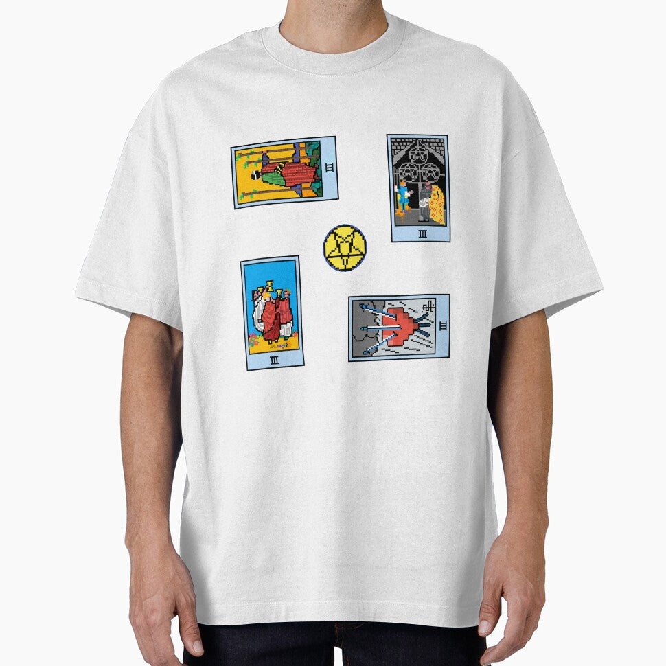 Pixel Waite Tarot Minor Arcana Threes - 76th Sticker Pack and Magnets by Pixel Waite T-Shirts, Hoodie, Sweatshirt (Image 1)