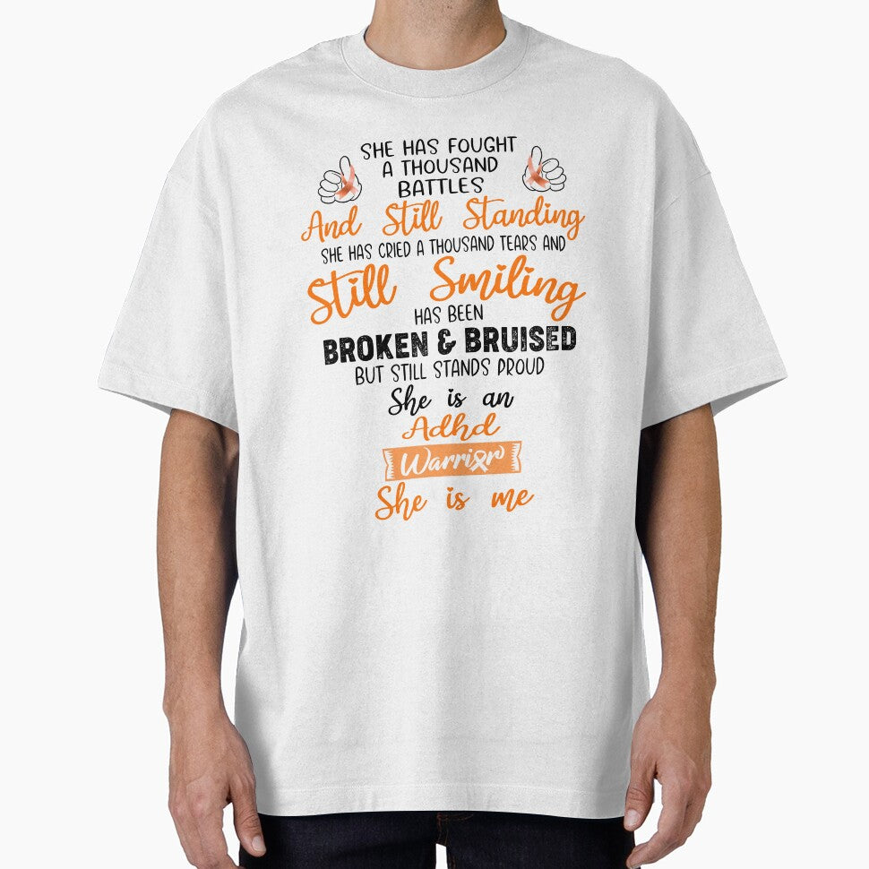 ADHD Warrior SHE IS ME - Support ADHD Fighter Gifts by Berriosly T-Shirts, Hoodie, Sweatshirt | BlankRebels.com (Image 1)