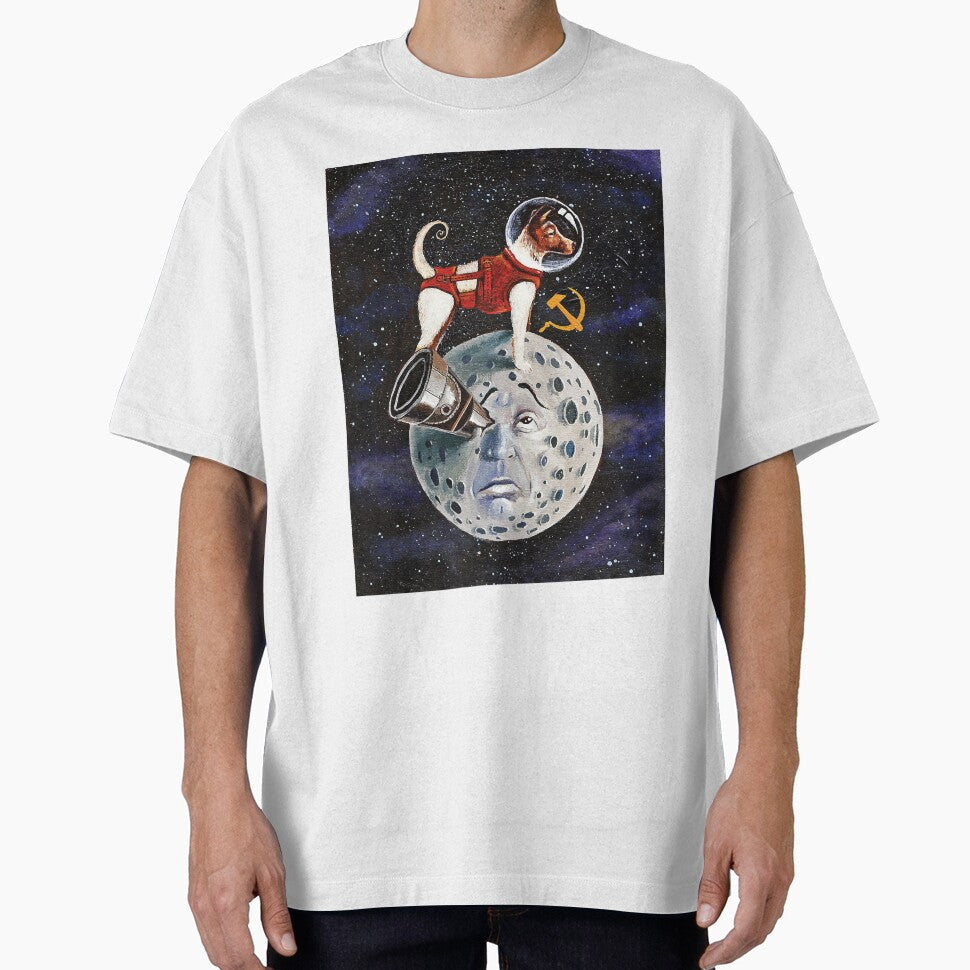 Laika Astronaut On The Moon by skeierleber4327 T-Shirts, Hoodie, Sweatshirt | BlankRebels.com (Image 1)