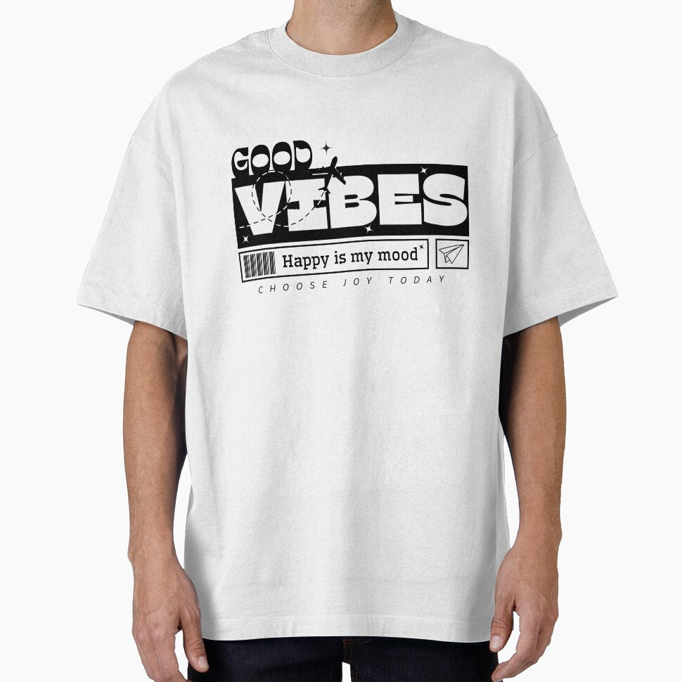 Good Vibes Typography Design with Positive Quote by Kast25 T-Shirts, Hoodie, Sweatshirt | BlankRebels.com (Image 1)
